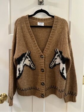 Brand new Old Navy Brown Horse-Graphic Button-Up Cardigan
